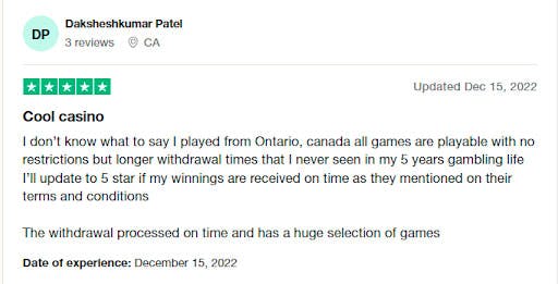 Player's opinion on Nomini Casino