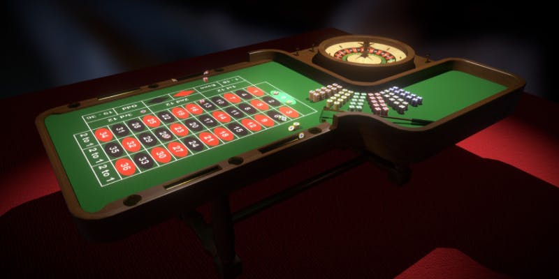 Roulette Table in Casino 